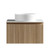 Flauto Country Oak Wall Hung Vanity With Sintered Stone Counter Top - 600mm (TIS4497)