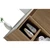 Flauto Country Oak Wall Hung Vanity With Right Side Storage and Sintered Stone Counter Top - 800mm (TIS4406)