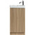 Flauto Mini Country Oak Cloakroom Floor Standing Vanity Unit and Ceramic Basin - 800mm (TIS4398)