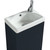 Flauto Mini Midnight Shadow Cloakroom Floor Standing Vanity Unit and Ceramic Basin - 800mm (TIS4396)