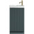 Flauto Mini Smoked Sage Cloakroom Floor Standing Vanity Unit and Ceramic Basin - 800mm (TIS4397)