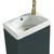 Flauto Mini Smoked Sage Cloakroom Floor Standing Vanity Unit and Ceramic Basin - 800mm (TIS4397)