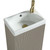 Flauto Mini Soft Coffee Cloakroom Floor Standing Vanity Unit and Ceramic Basin - 800mm (TIS4399)