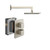 Shower Pack 1 - Square - Brushed Nickel