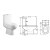 Tailored Plumb Essentials Rimless Close-Coupled D-Shape WC - (Dimensions) 