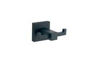 Sydney Square Double Robe Hook - Orca Black (TIS0249)