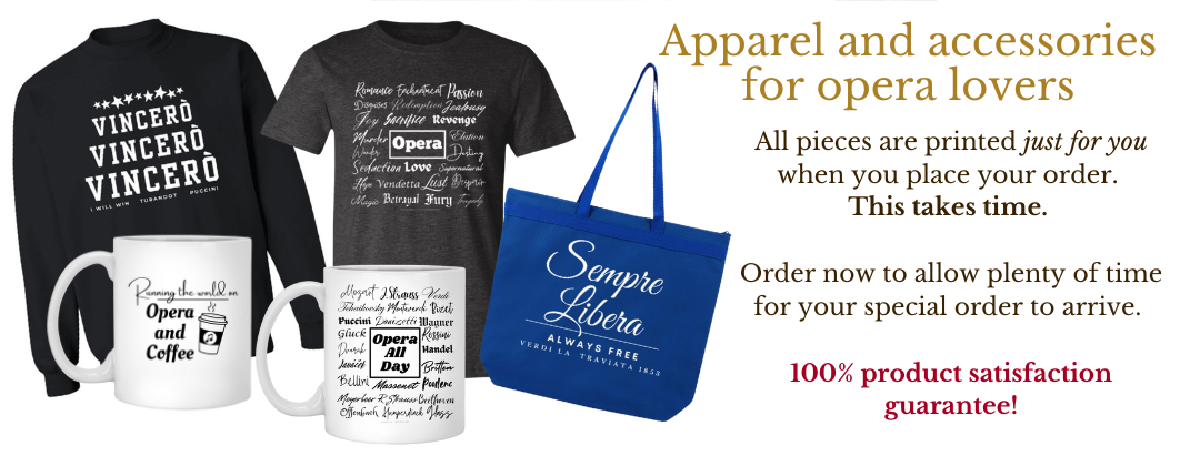 Opera Gifts items make perfect gifts for opera lovers