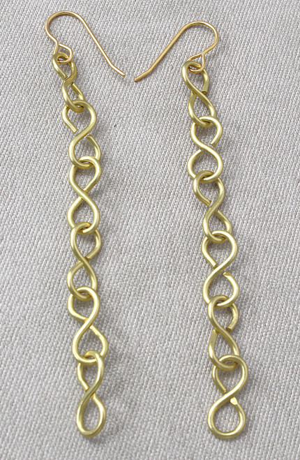 Bailey Brass Chain Link  Earrings