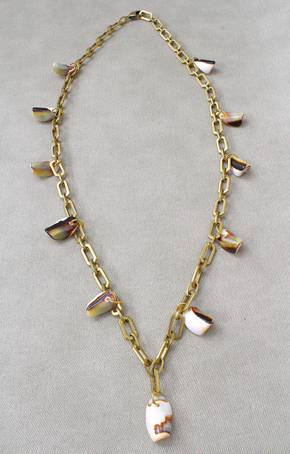 Artisan Link & Shell Necklace