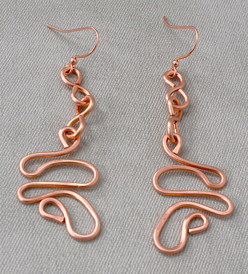 Flowing Copper Rhythm Earrings