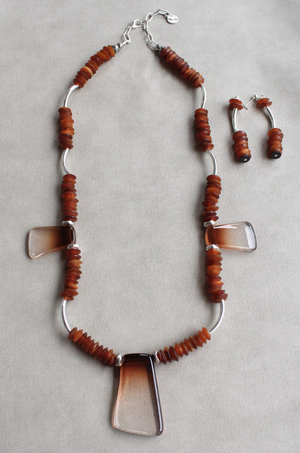 Amber Architectural Gradient Necklace