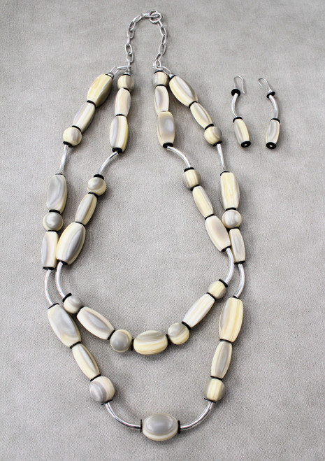 Slate & Silver Sculptural Set