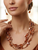Copper Shell Cascade Necklace Set