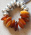 The Amber & Silver Beaded Artisan Ring