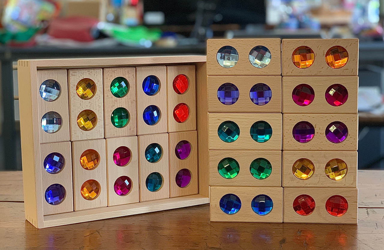 Double Gem Blocks/20pc - Papoose Toys Pte Ltd