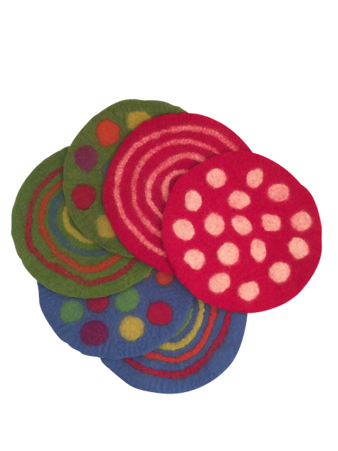 Placemats Round Mixed /6