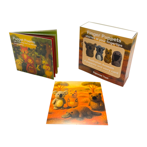 BOXED Australian Animal Finger Puppets/4pc