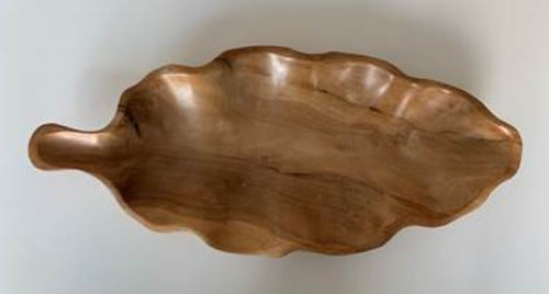 Hand Carved Leaf Platter