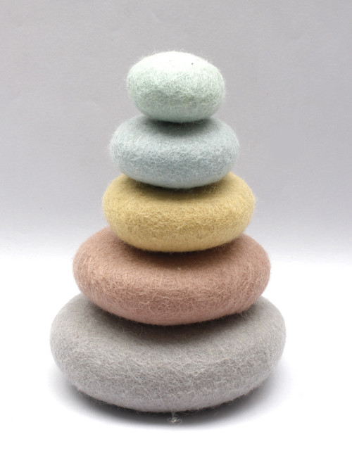 Pastel Stacking Pebbles/5pc