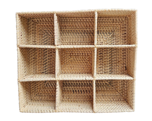 9-Hole Small Rattan Tray