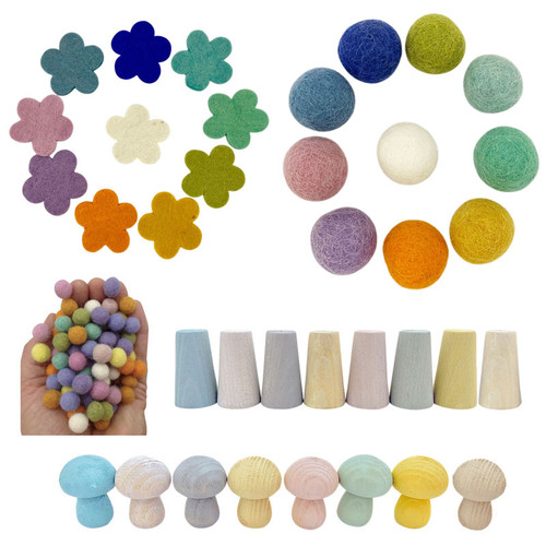 Mandala Accessories Mushrooms and Cones Pastel/226pc