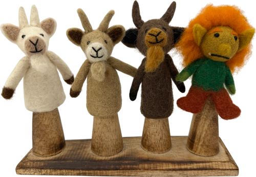 BOXED Billygoats Gruff Finger Puppets/4pc