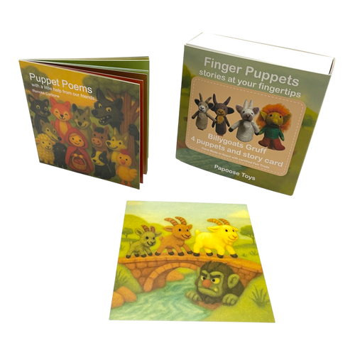 BOXED Billygoats Gruff Finger Puppets/4pc