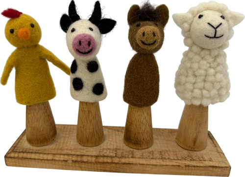 BOXED Barnyard Friends Finger Puppets/4pc