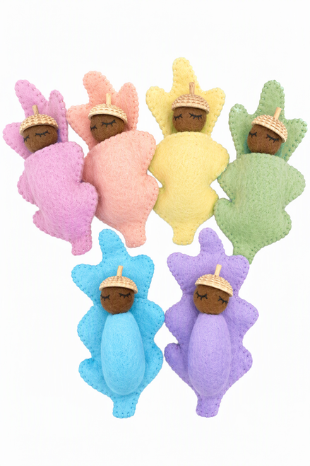 Sherbet Acorn Babies/6pc