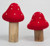 The toadstools are 15 and 20cm tall.
Made with a solid top and beautiful smooth wooden trunks, they make a good addition to our fairyland and other play sets.
