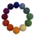 One each of the 12 colours, 5cm felt balls.