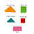 Bright Lucite Cubes/40pc