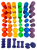 Mini Rainbow Spools/49pc