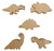 Wooden Dinosaurs Natural/5pc