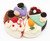 The cake is made up of  different slices. Not shown but included is our wooden cake slicer.