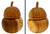 Waru and Suar hand carved acorn pots. Please note: wood colours vary.
Size 7cm high x 5cm diameter