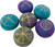 Set of 6 rune stones, beautiful by themselves, tactile and intricately embroidered.