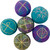 Set of 6 rune stones, beautiful by themselves, tactile and intricately embroidered.