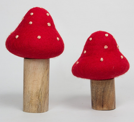 Toadstool Set/2pc - Papoose Toys Pte Ltd