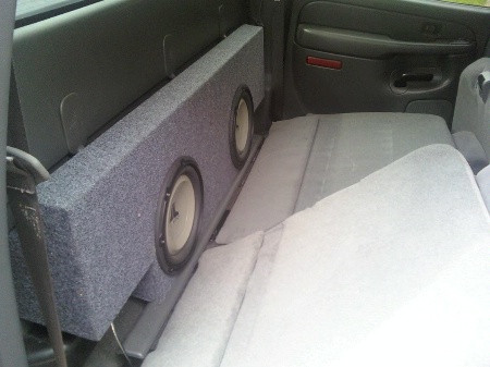 2006 Chevy Silverado Crew S10 Crew Cab Subwoofer Box DUAL 12