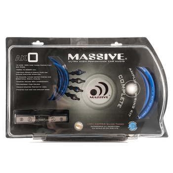 AK0 - 0 AWG FULL WIRE KIT SILVER TINNED 100% O2 FREE PURE TWISTED COPPER by Massive Audio® AK0 - 0 AWG FULL WIRE KIT SILVER TINNED 100% O2 FREE PURE TWISTED COPPER by Massive Audio®