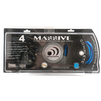 AK4 - 4 AWG FULL WIRE KIT SILVER TINNED 100% O2 FREE PURE TWISTED COPPER by Massive Audio® | Condition: New | Category: Electrical AK4 - 4 AWG FULL WIRE KIT SILVER TINNED 100% O2 FREE PURE TWISTED COPPER by Massive Audio® | Condition: New | Category: Electrical