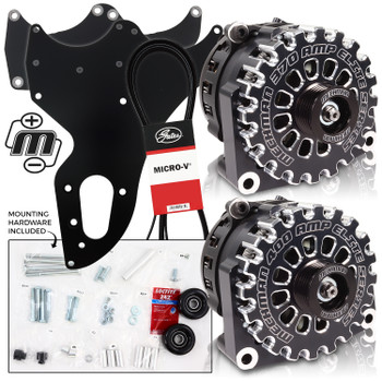 Dual Bracket Black 05-13 GM Trucks w/4.8L, 5.3L, 6.0L & 6.2L (Includes 1 x B8302370B & 1 x B8206400B) Dual Bracket Black 05-13 GM Trucks w/4.8L, 5.3L, 6.0L & 6.2L (Includes 1 x B8302370B & 1 x B8206400B)