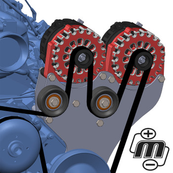 Dual Bracket Red 05-13 GM Trucks w/4.8L, 5.3L, 6.0L & 6.2L (Includes 1 x B8302370RD & 1 x B8206400RD) Dual Bracket Red 05-13 GM Trucks w/4.8L, 5.3L, 6.0L & 6.2L (Includes 1 x B8302370RD & 1 x B8206400RD)