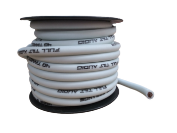 Full Tilt 4 Gauge White 50' Tinned OFC Oxygen Free Copper Power/Ground Cable/Wire Full Tilt 4 Gauge White 50' Tinned OFC Oxygen Free Copper Power/Ground Cable/Wire