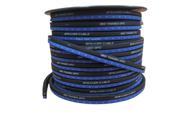 Full Tilt 12 Gauge Blue/Black 100' Tinned OFC Oxygen Free Copper Wire Full Tilt 12 Gauge Blue/Black 100' Tinned OFC Oxygen Free Copper Wire