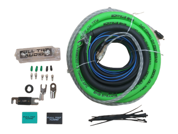 Full Tilt 1/0 Gauge Lime/Black Amp Kit - OFC Oxygen Free Copper Wire Full Tilt 1/0 Gauge Lime/Black Amp Kit - OFC Oxygen Free Copper Wire