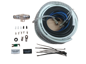 Full Tilt 4 Gauge White/Black Amp Kit - OFC Oxygen Free Copper Wire Full Tilt 4 Gauge White/Black Amp Kit - OFC Oxygen Free Copper Wire