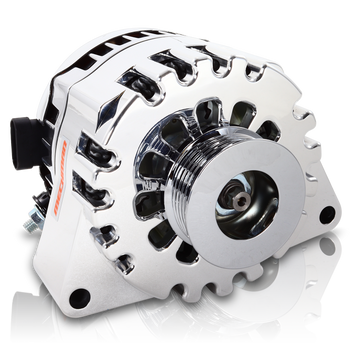 S Series Billet 170 AMP Racing Alternator For C6 Corvette - Chrome Finish S Series Billet 170 AMP Racing Alternator For C6 Corvette - Chrome Finish