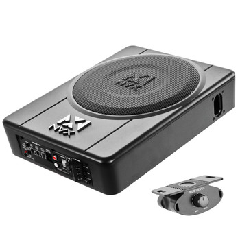 NVX 200W RMS Amplified and Loaded 10" Under Seat Quick Bass Universal Subwoofer System with Ported Enclosure NVX 200W RMS Amplified and Loaded 10" Under Seat Quick Bass Universal Subwoofer System with Ported Enclosure